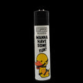 Briquet Clipper Hot Quotes avec canard provocateur et inscription “Wanna Have Some Fun?”, briquet rechargeable