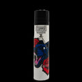 Briquet Clipper Hardcore Jungle avec panthère bleue rugissante et roses rouges, briquet rechargeable et réutilisable